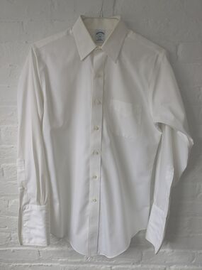 Classic White Men’s Dress Shirt - Timeless Button-Down w/ French Cuffs